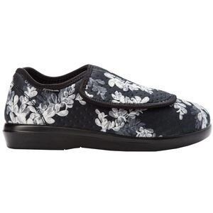 Propet Cush N Foot Black Floral 6 N (AA)
